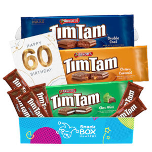 60th birthday tim tam slam gift box hamper fun size