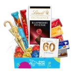 60th Birthday Lindt Premium Chocolate Gift Box Hamper - Fun Size