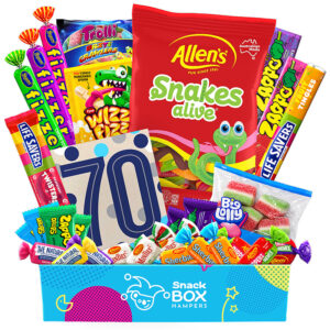 70th Birthday Lolly Box Gift Hamper Fun Size