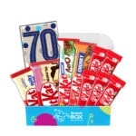 70th Birthday KitKat Chocolate Gift Box Hamper Set - Fun Size