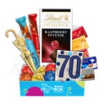 70th Birthday Lindt Premium Chocolate Gift Box Hamper - Fun Size
