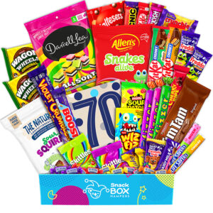 70th birthday sweet life grazing box gift hamper