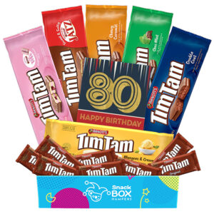 80th Birthday Tim Tam Slam Gift Box Hamper Medium