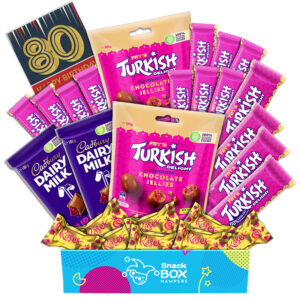 80th Birthday Cadbury Frys Turkish Delight Gift Box - Medium