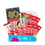 80th Birthday KitKat Chocolate Gift Box Hamper Set - Fun Size