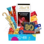 80th Birthday Lindt Premium Chocolate Gift Box Hamper - Fun Size