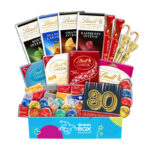 80th Birthday Lindt Premium Chocolate Gift Box Hamper - Large