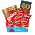 80th Birthday Maltesers Chocolate Box Gift Hamper - Fun Size
