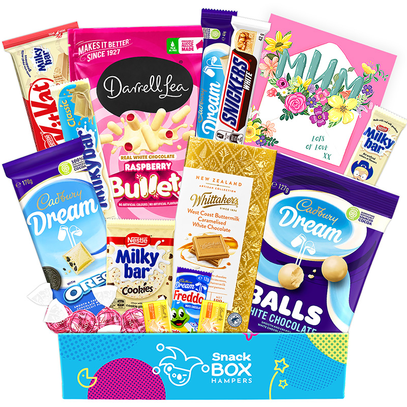 mothers-day-white-chocolate-gift-box-hamper mothers day white chocolate gift box hamper