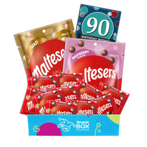 90th Birthday Maltesers Chocolate Box Gift Hamper - Fun Size