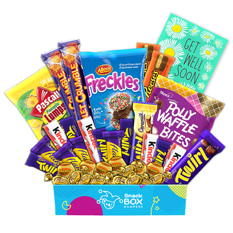 Get Well Soon Gluten Free Chocolate Gift Box Hamper – Large - Snack Box ...