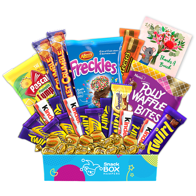 Thank You Gluten Free Chocolate Gift Box Hamper – Large - Snack Box Hampers