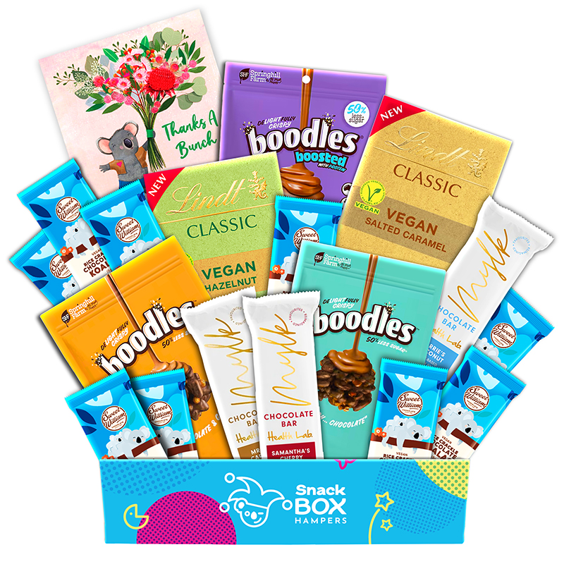 Thank You Vegan Chocolate Gift Box Hamper – Large - Snack Box Hampers