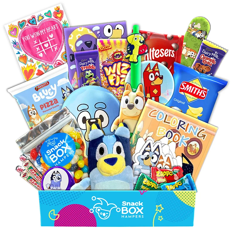 children's Valentine's Day gift filled with sweets and toys