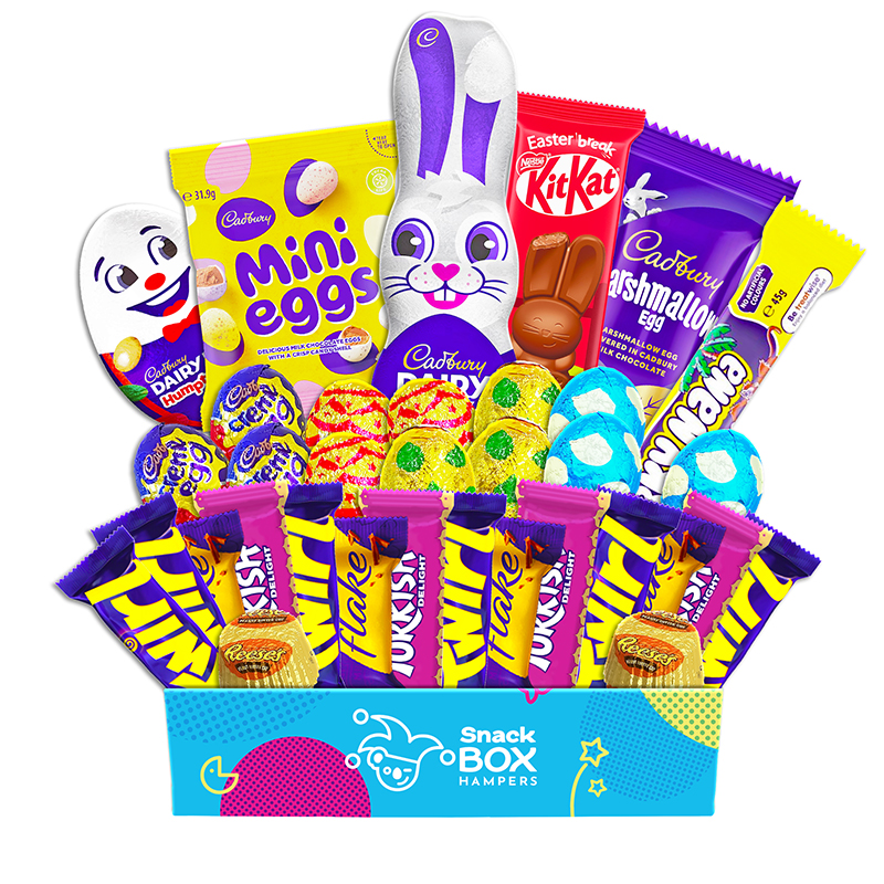 gluten free easter gift basket filled with gluten free chocolate