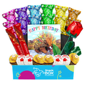 rainbow rose birthday chocolate box