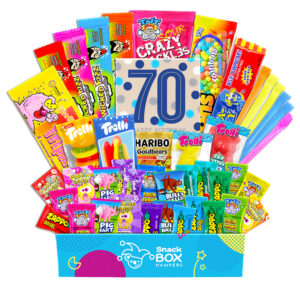 70th Birthday Kaleidoscope Lolly Box Gift Hamper – Fun Size