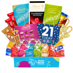 21st Birthday Lindt Premium Chocolate Gift Box Hamper – Medium