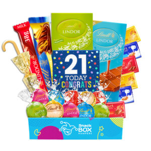 21st Birthday Lindt Premium Chocolate Gift Box Hamper – Small