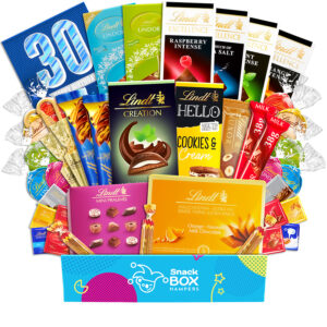 30th Birthday Lindt Premium Chocolate Gift Box Hamper - Large