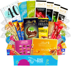 40th Birthday Lindt Premium Chocolate Gift Box Hamper – Large