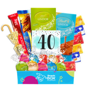 40th Birthday Lindt Premium Chocolate Gift Box Hamper – Small