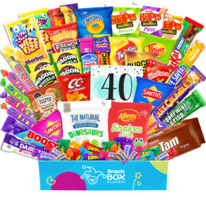 40th Birthday Thrill Mix Snack Box Gift Hamper – Large