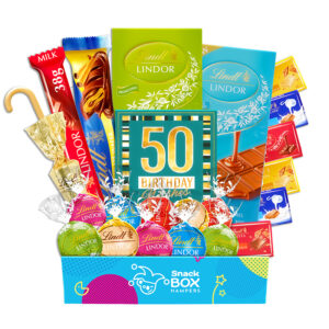 50th Birthday Lindt Premium Chocolate Gift Box Hamper – Small