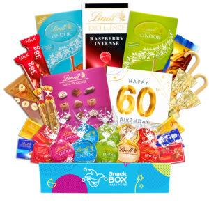 60th Birthday Lindt Premium Chocolate Gift Box Hamper – Medium