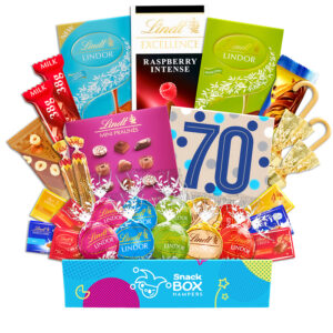 70th Birthday Lindt Premium Chocolate Gift Box Hamper – Medium