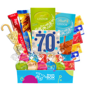 70th Birthday Lindt Premium Chocolate Gift Box Hamper - Small