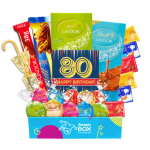 80th Birthday Lindt Premium Chocolate Gift Box Hamper - Small