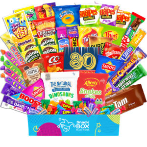 80th Birthday Thrill Mix Snack Box Gift Hamper – Large