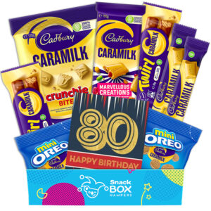 80th birthday caramilk gift box hamper