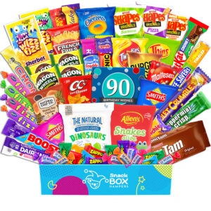 90th Birthday Thrill Mix Snack Box Gift Hamper – Large
