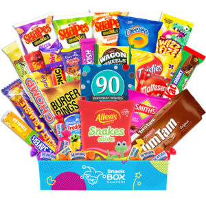 90th Birthday Thrill Mix Snack Box Gift Hamper – Medium