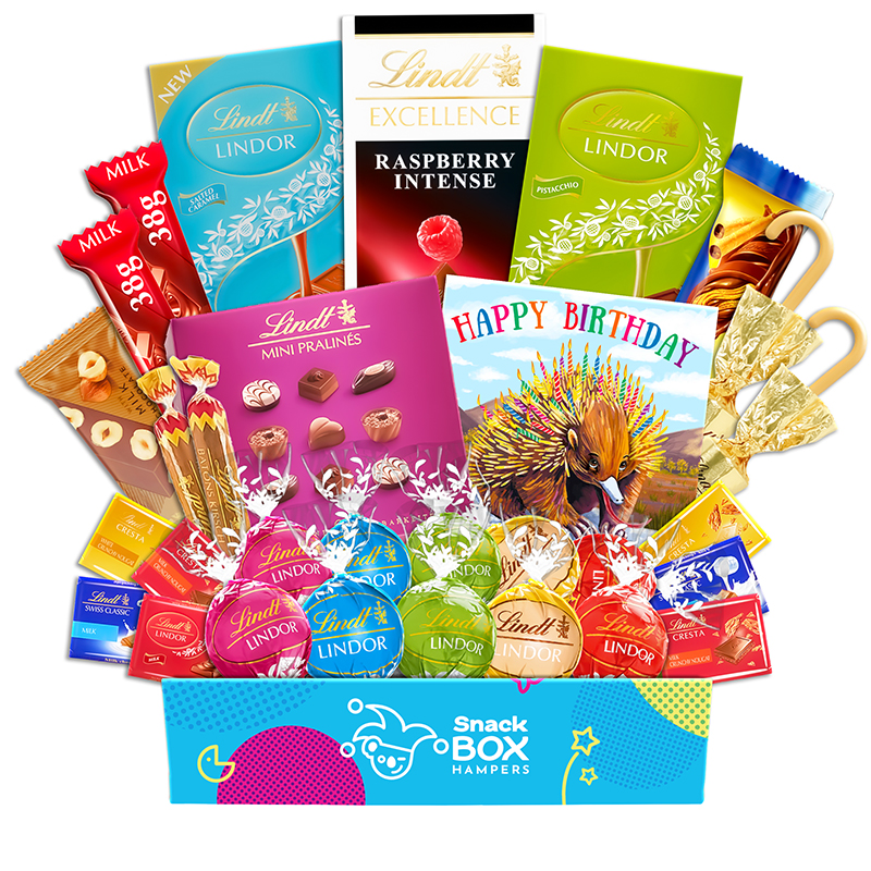 Birthday Lindt Premium Chocolate Gift Hamper - Medium - Snack Box Hampers