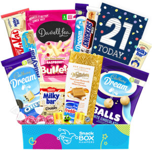 21st birthday white chocolate gift box hamper
