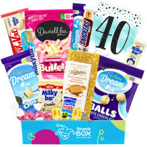 40th birthday white chocolate gift box hamper