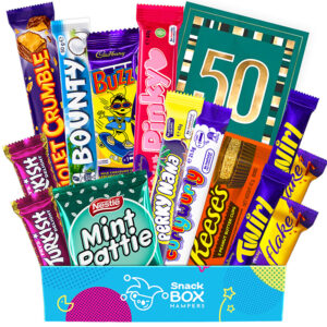 50th birthday gluten free chocolate gift box hamper small