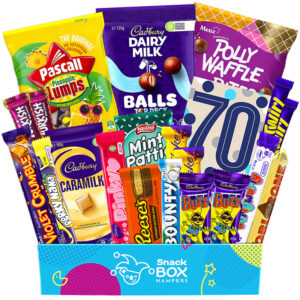 70th birthday gluten free chocolate gift box hamper large