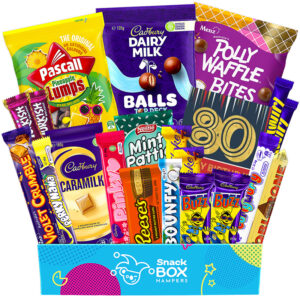 80th birthday gluten free chocolate gift box hamper large