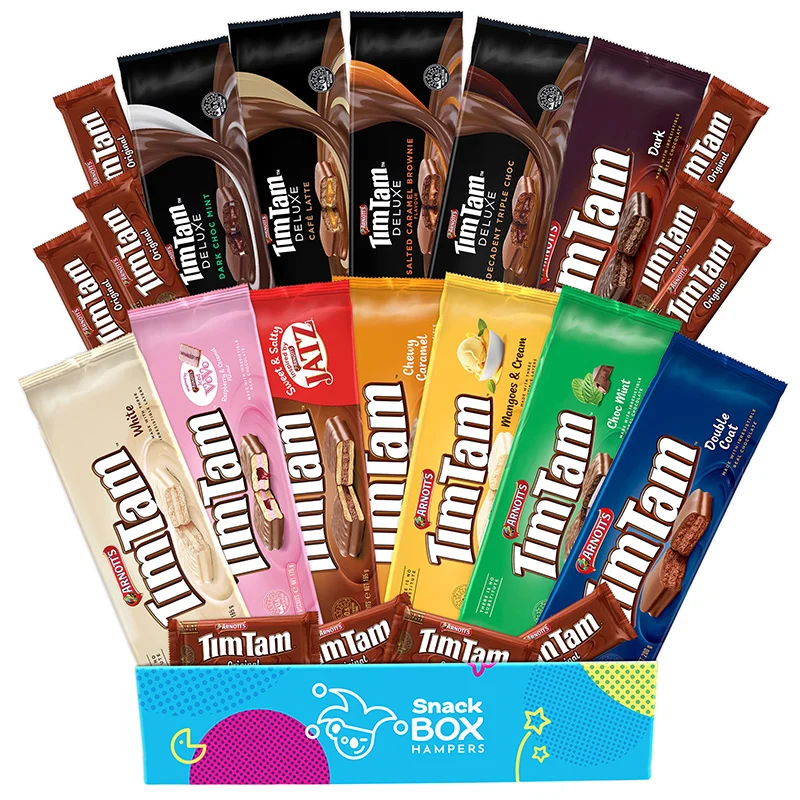 Gift hamper filled with huge variety of tim tam flavours