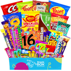 16th birthday gluten free snack gift box hamper large
