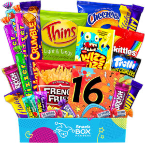 16th birthday gluten free snack gift box hamper small