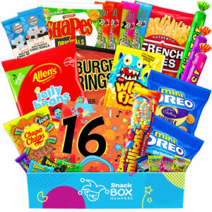 16th birthday vegan snack gift box hamper
