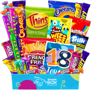 18th birthday gluten free snack gift box hamper small