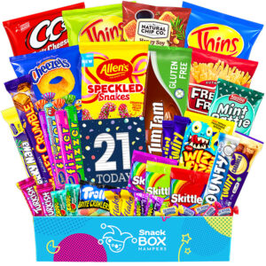 21st birthday gluten free snack gift box hamper large