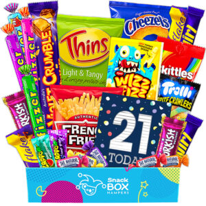 21st birthday gluten free snack gift box hamper small