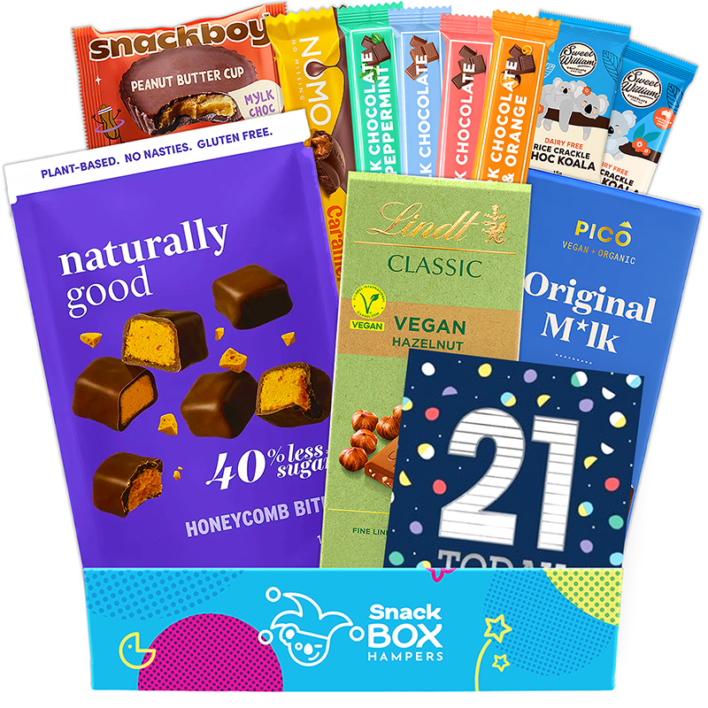 21st-birthday-vegan-chocolate-gift-box-hamper 21st birthday vegan chocolate gift box hamper